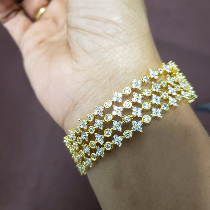 White stones bangles