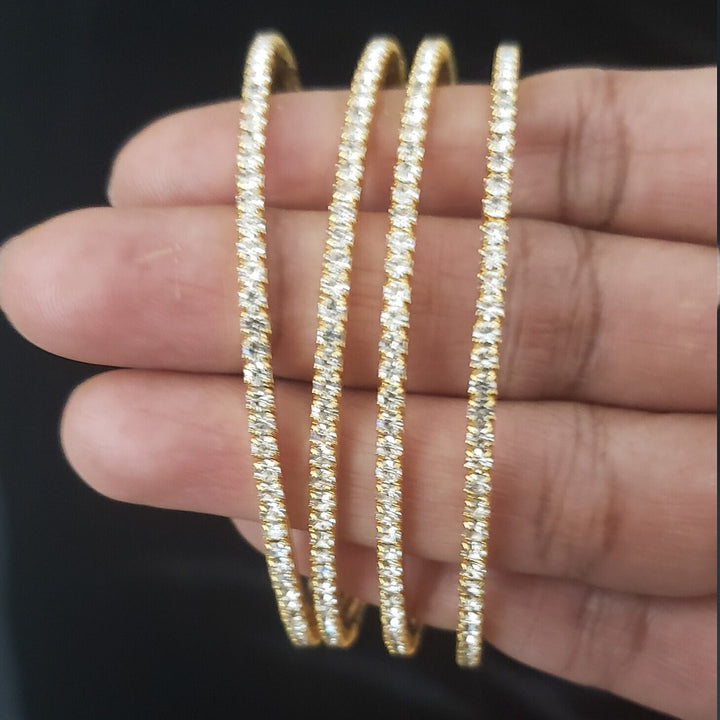 White Bangles Set