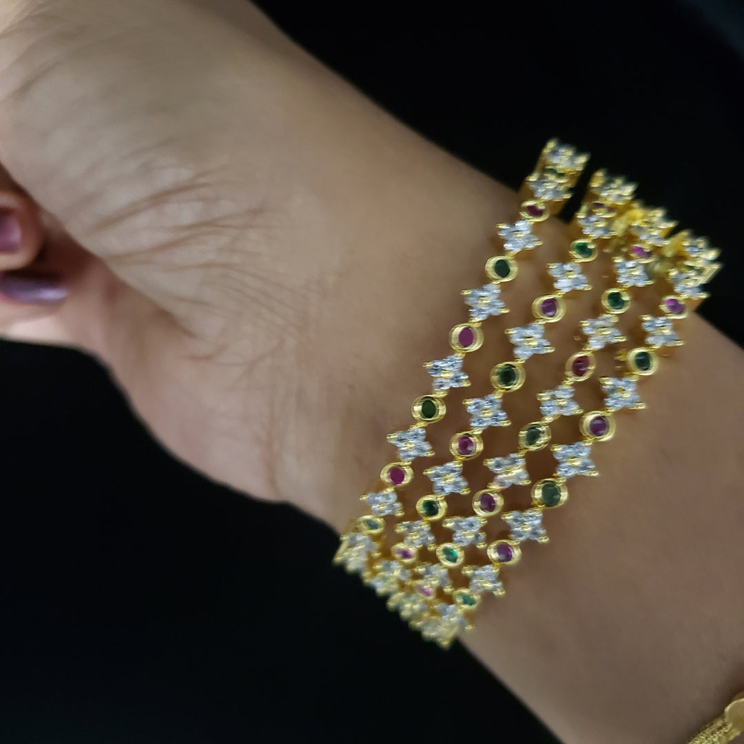 cz 4 Bangles set