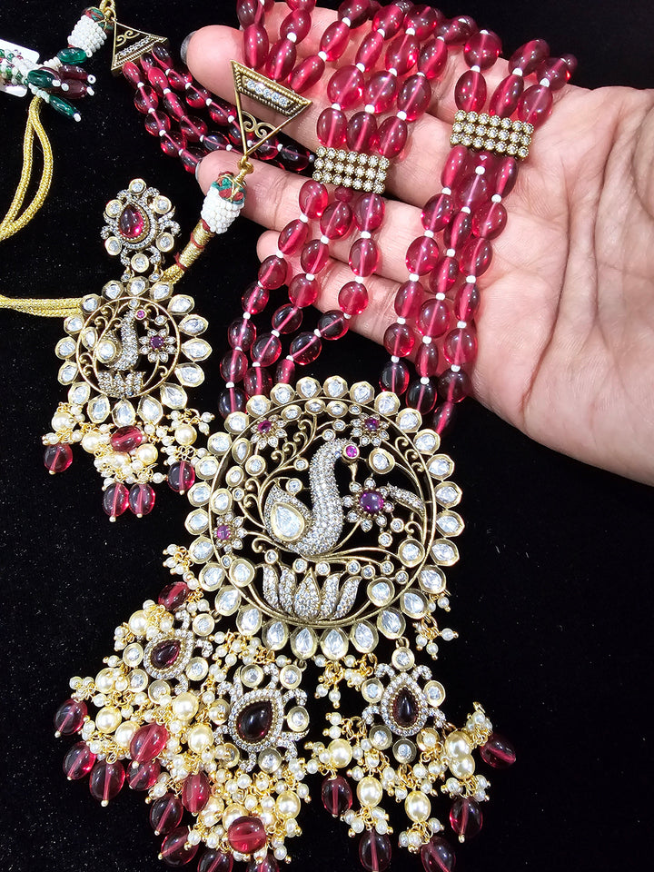 Brass Long Moissanite haram