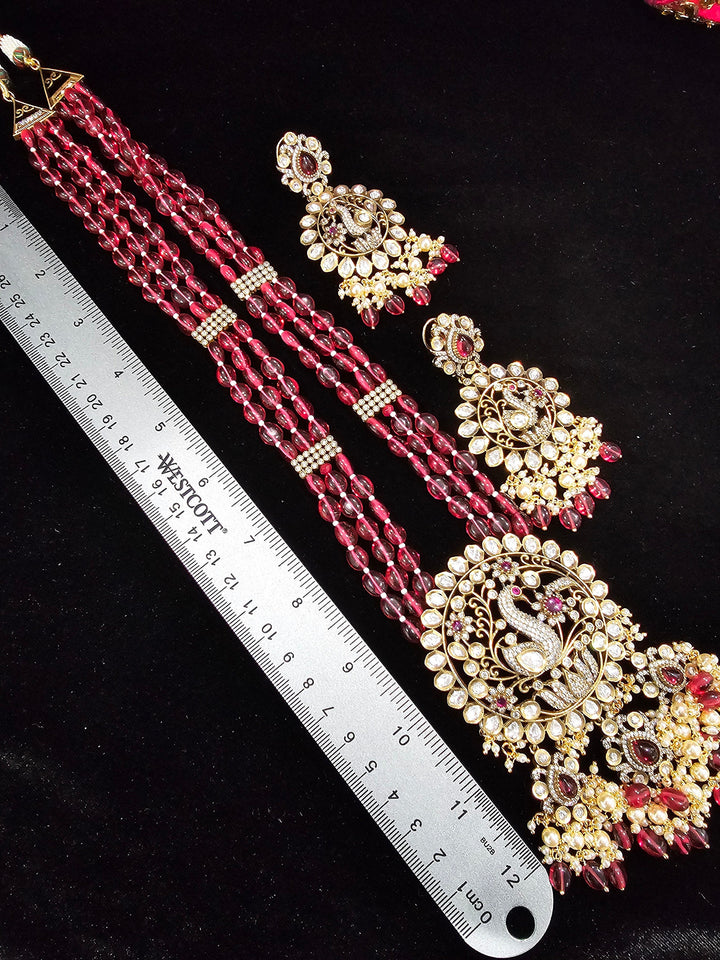 Brass Long Moissanite haram