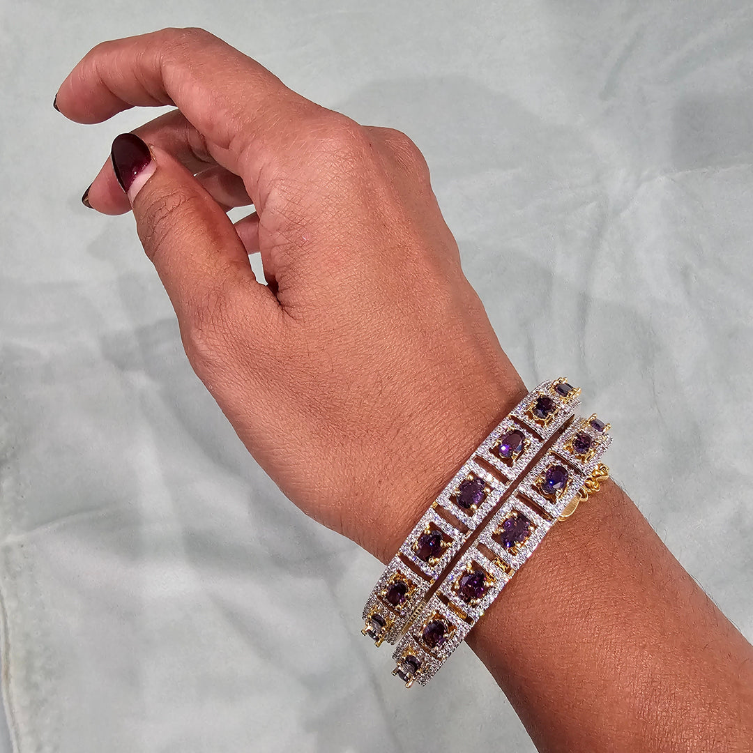 Amethyst Bangles Set