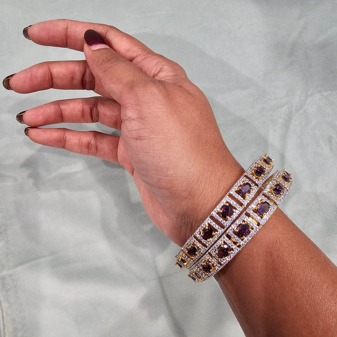 Amethyst Bangles Set