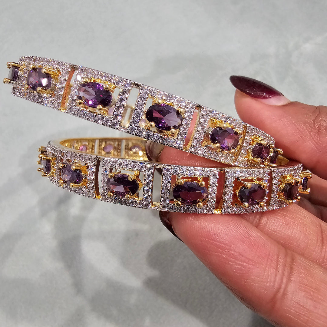 Amethyst Bangles Set