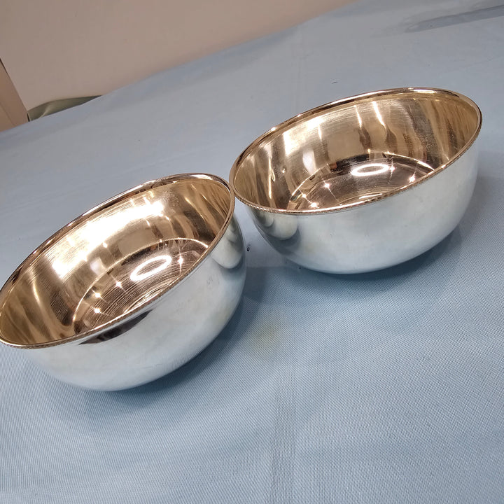 Big Plain Silver bowls