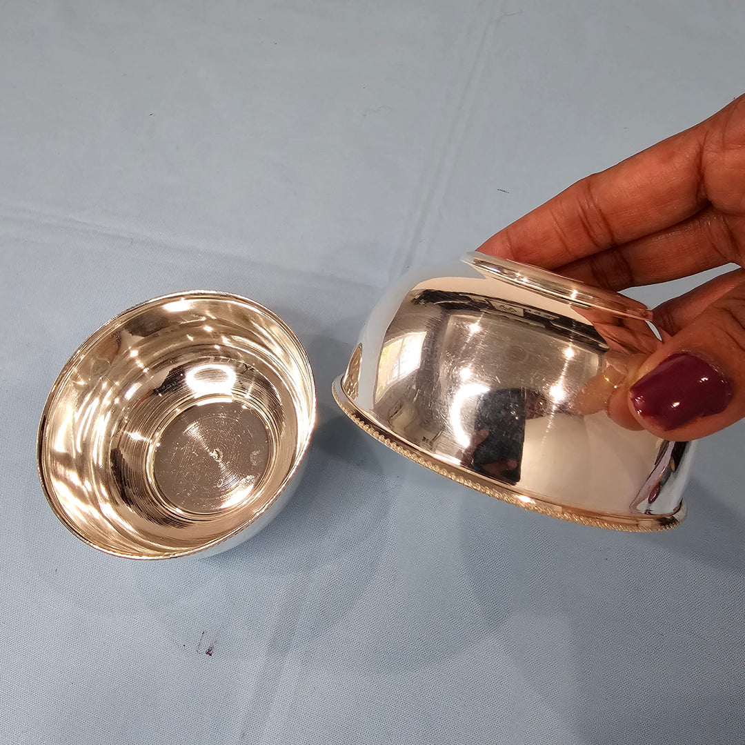 Big Plain Silver bowls