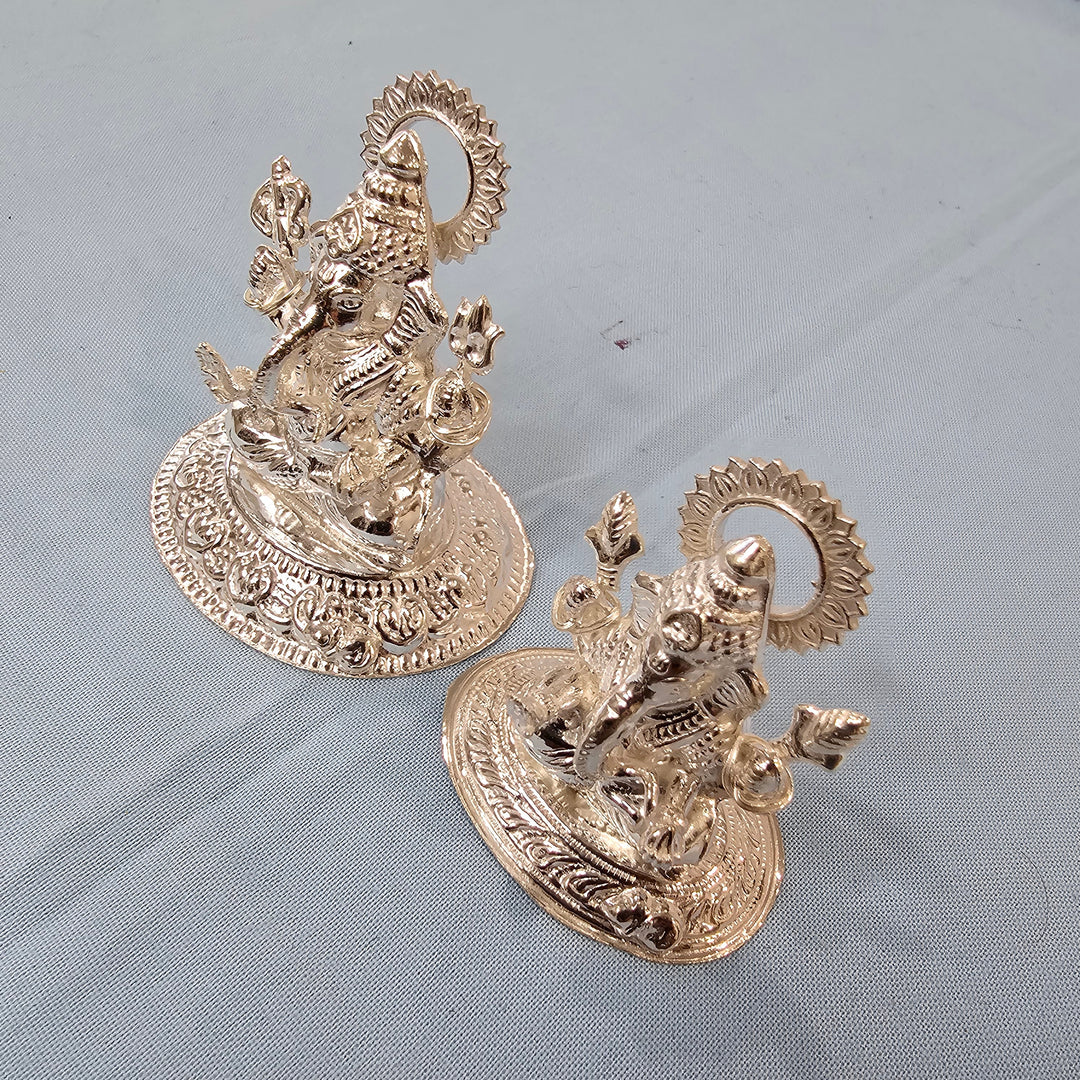 Silver Hallow Ganesh Idol