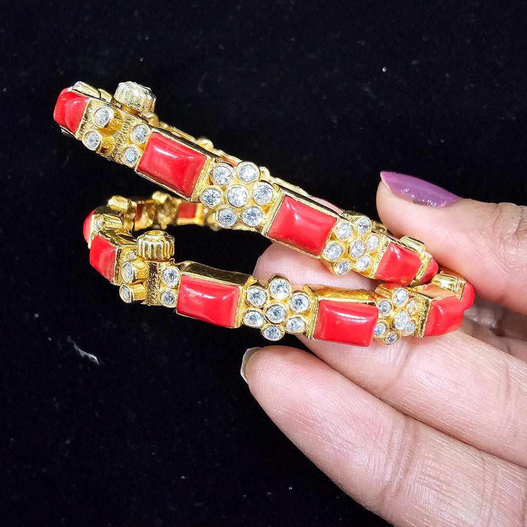 coral Bangle set