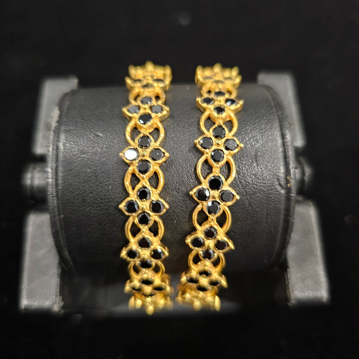Black stones Bangle set