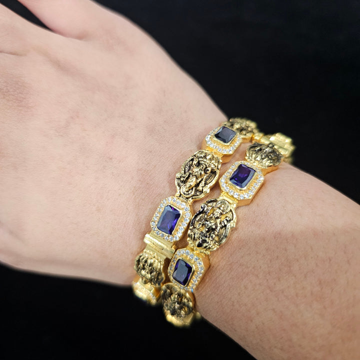AMETHYST silver Bangle