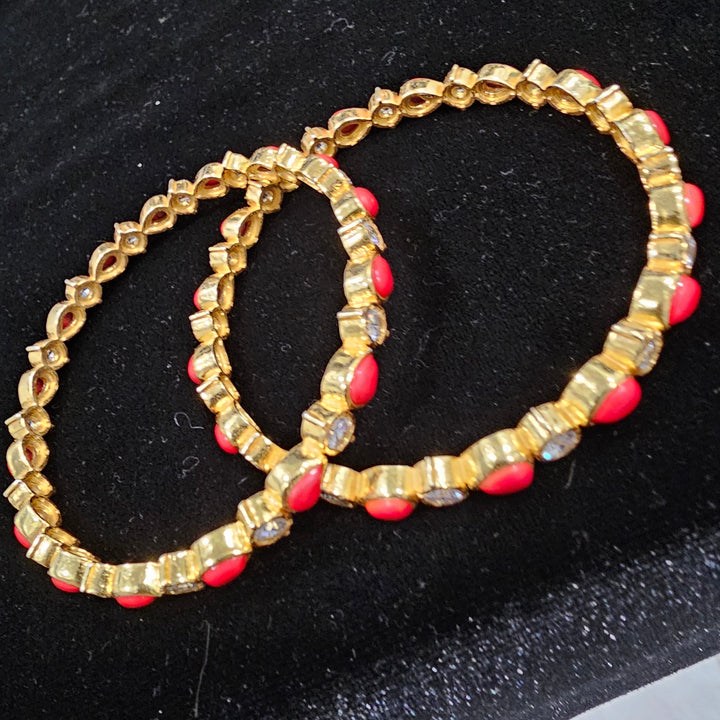 coral Bangle set