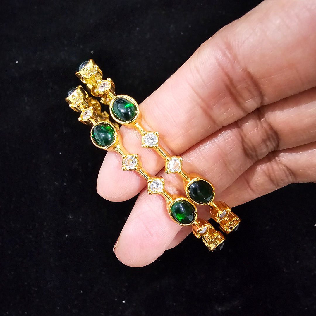 Green Pota Bangle set