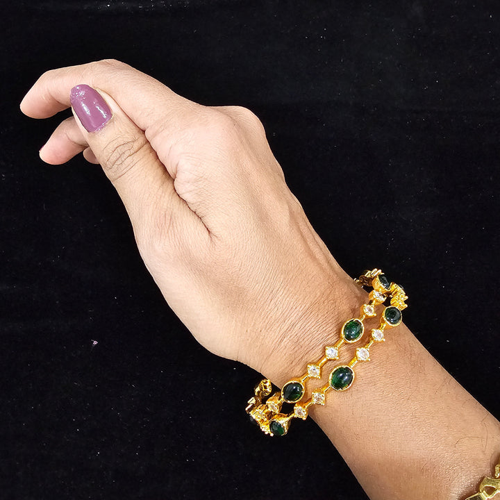 Green Pota Bangle set