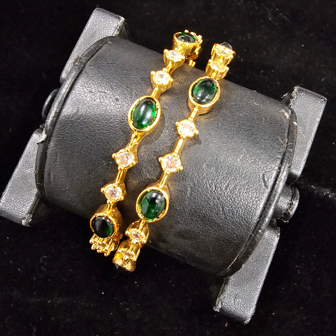 Green Pota Bangle set