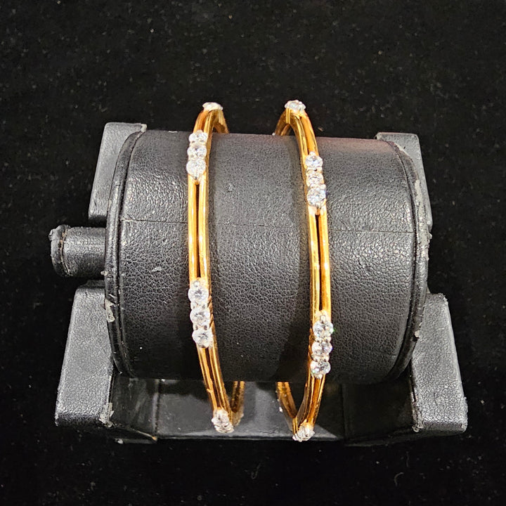 cz silver Bangle set