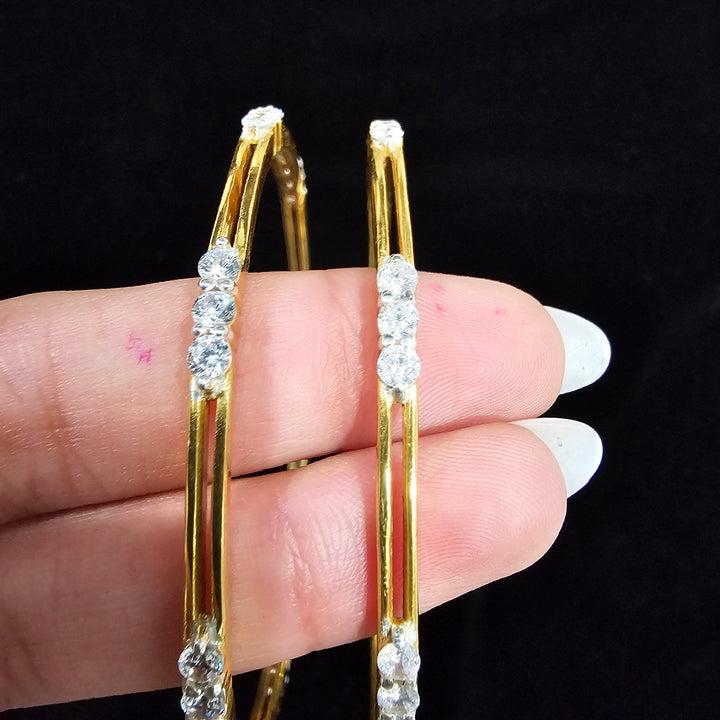 cz silver Bangle set