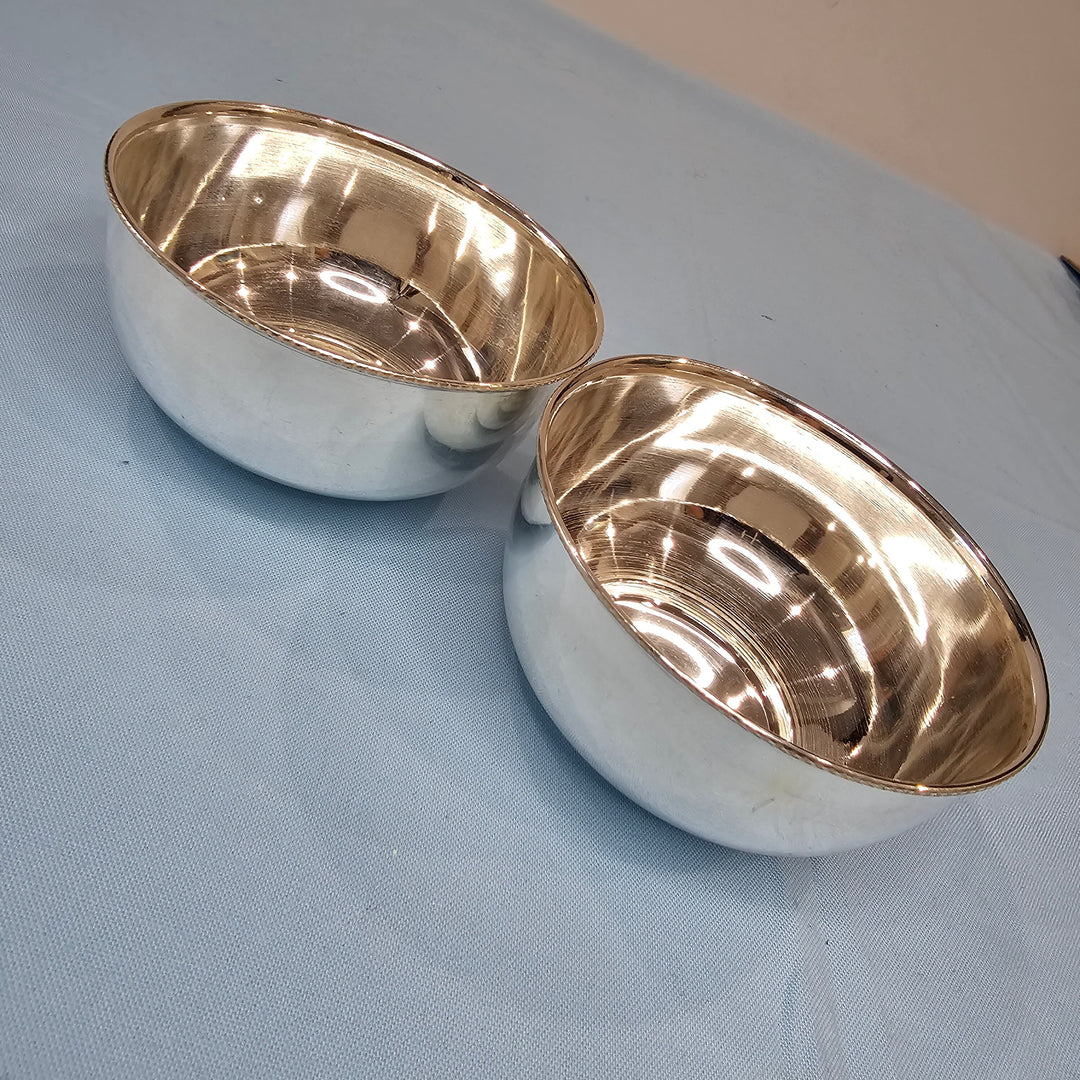 Big Plain Silver bowls