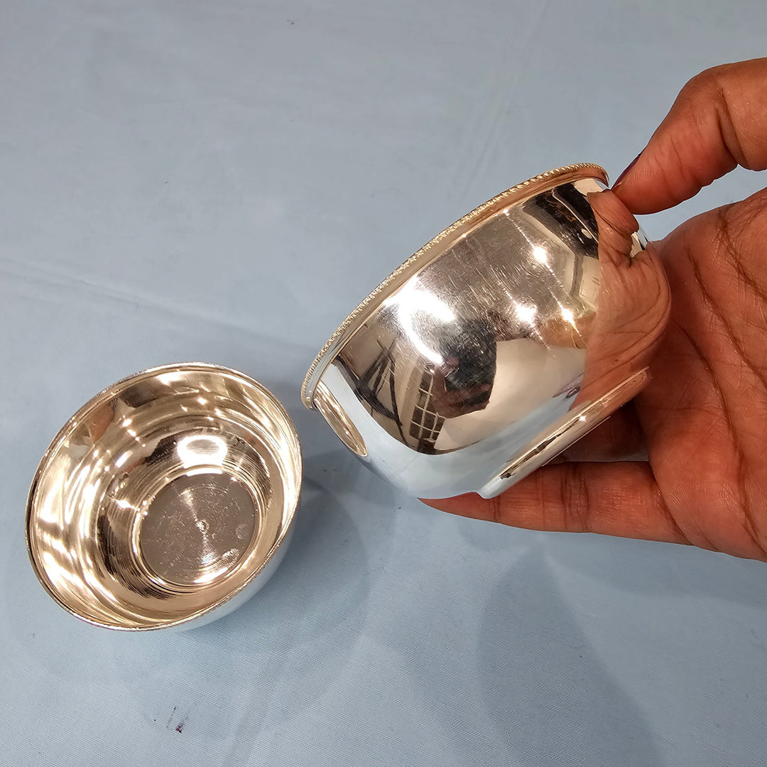 Big Plain Silver bowls
