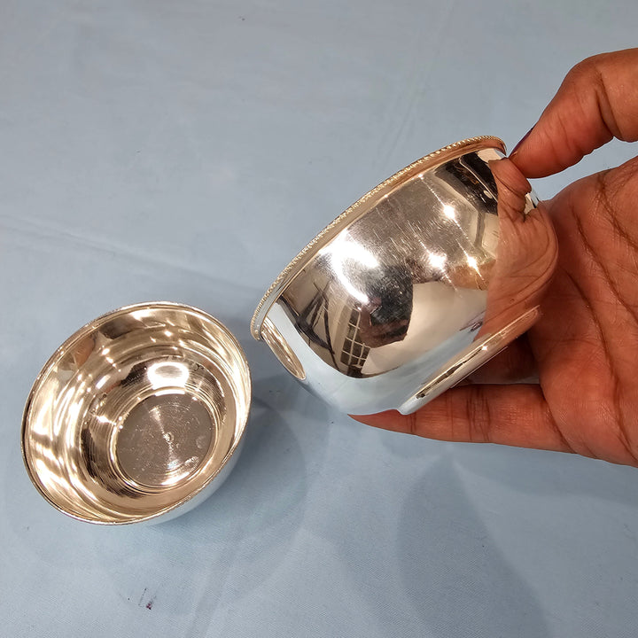 Big Plain Silver bowls