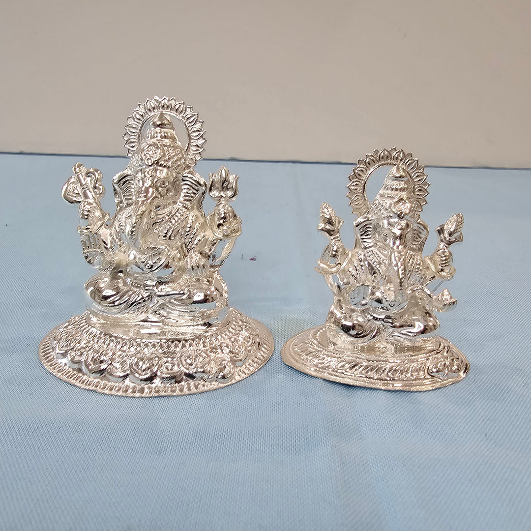 Silver Hallow Ganesh Idol