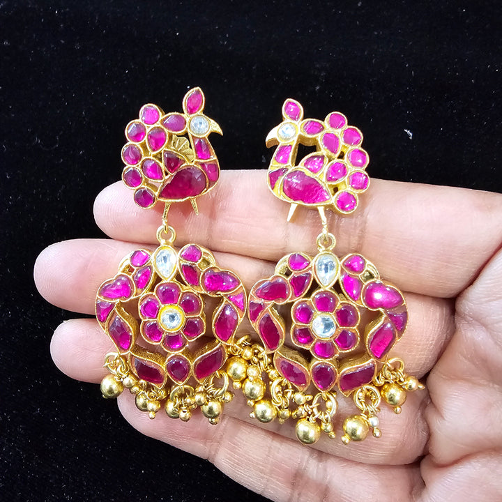92.5 Silver Kundan earrings