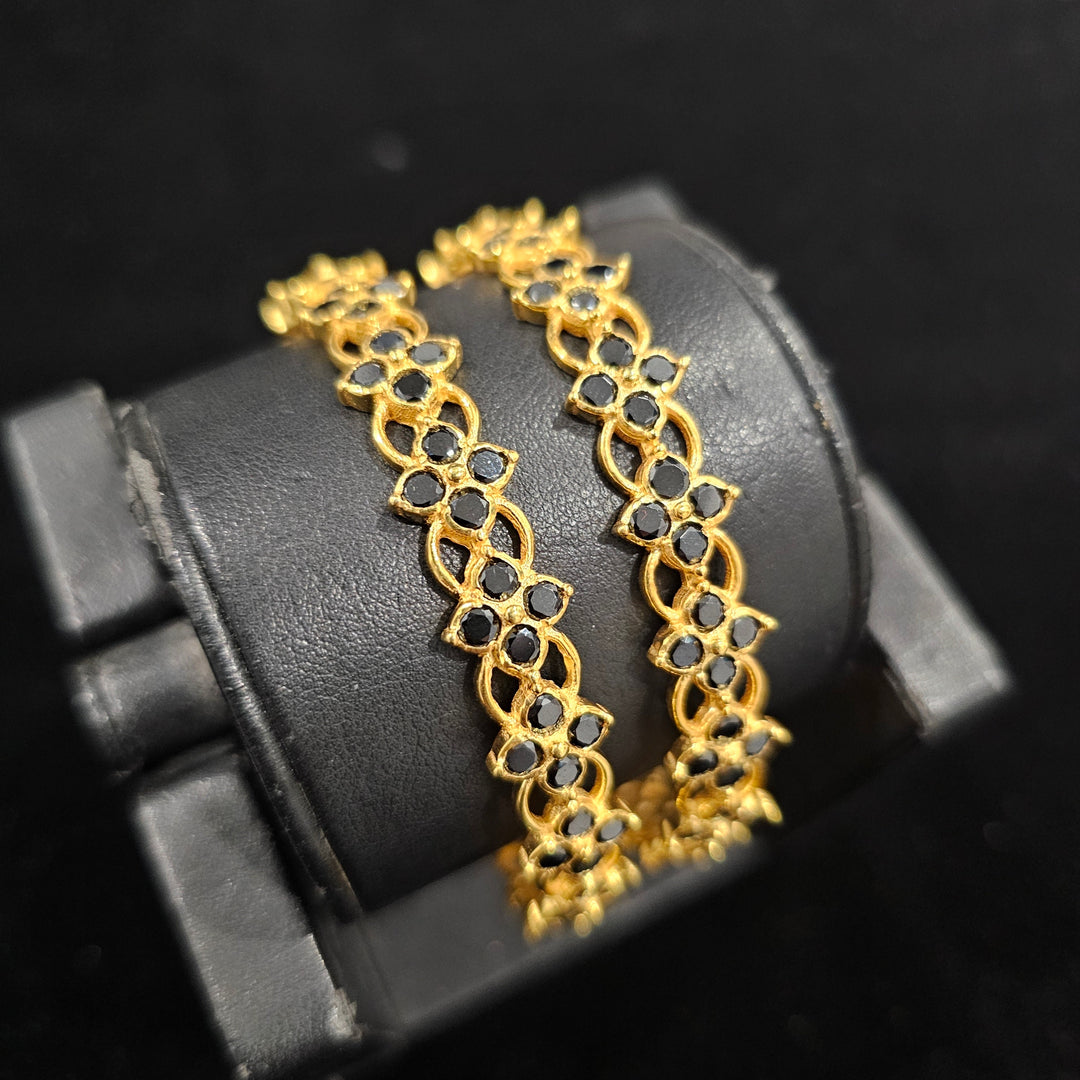 Black stones Bangle set