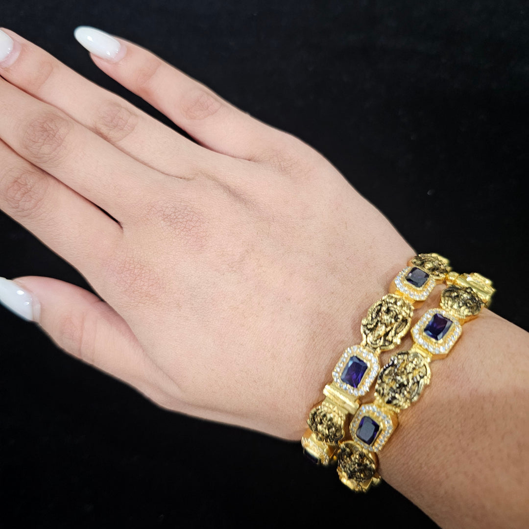 AMETHYST silver Bangle
