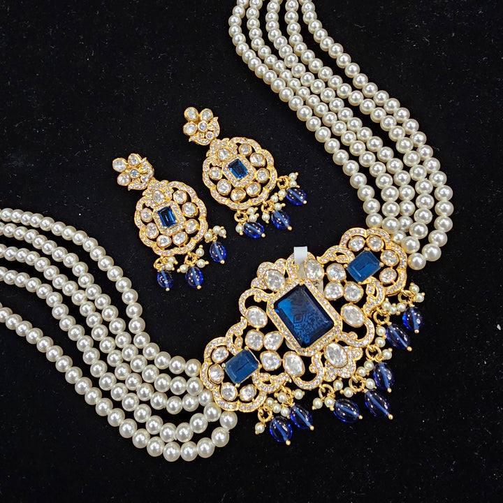 Blue Moissanite choker set