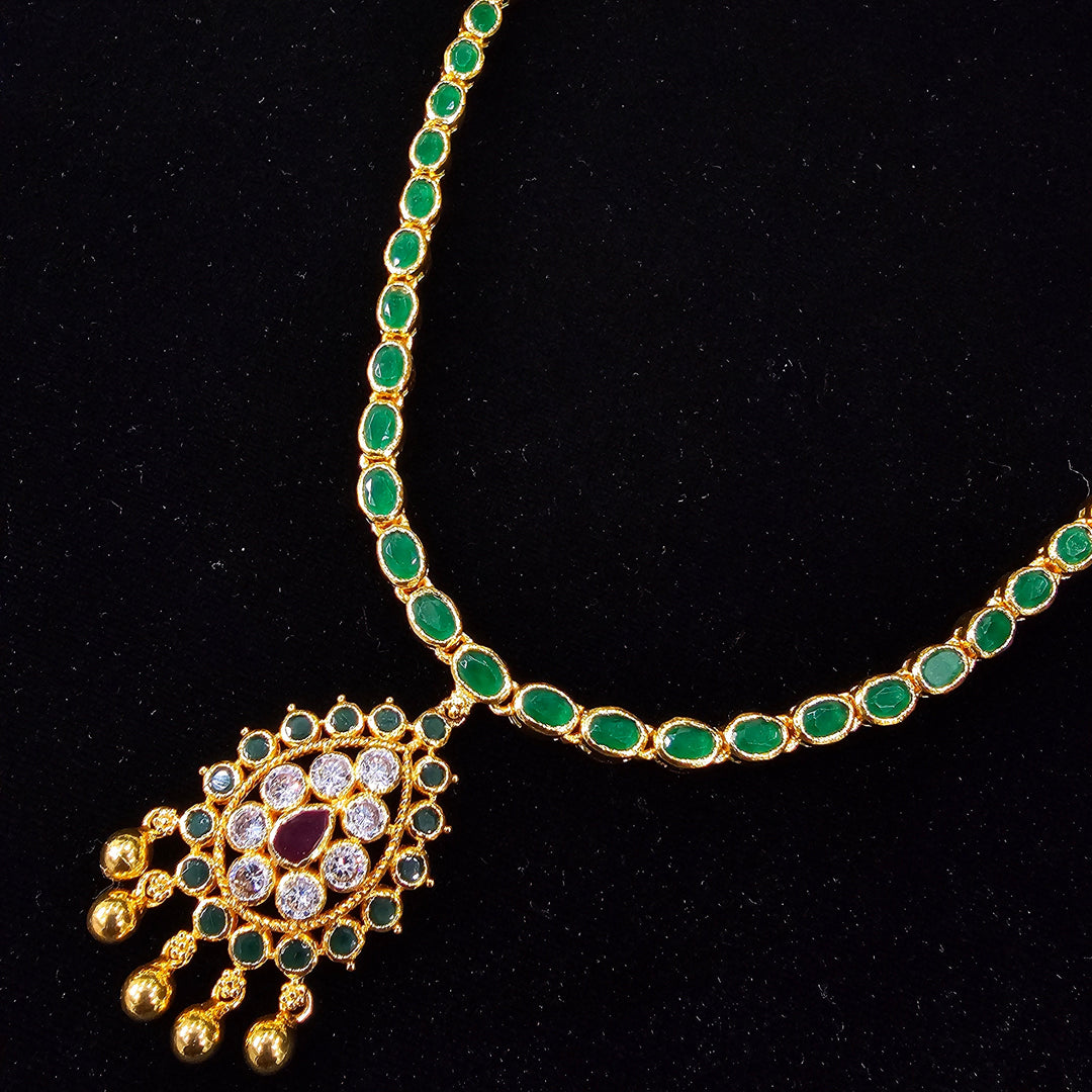 925 Silver green necklace