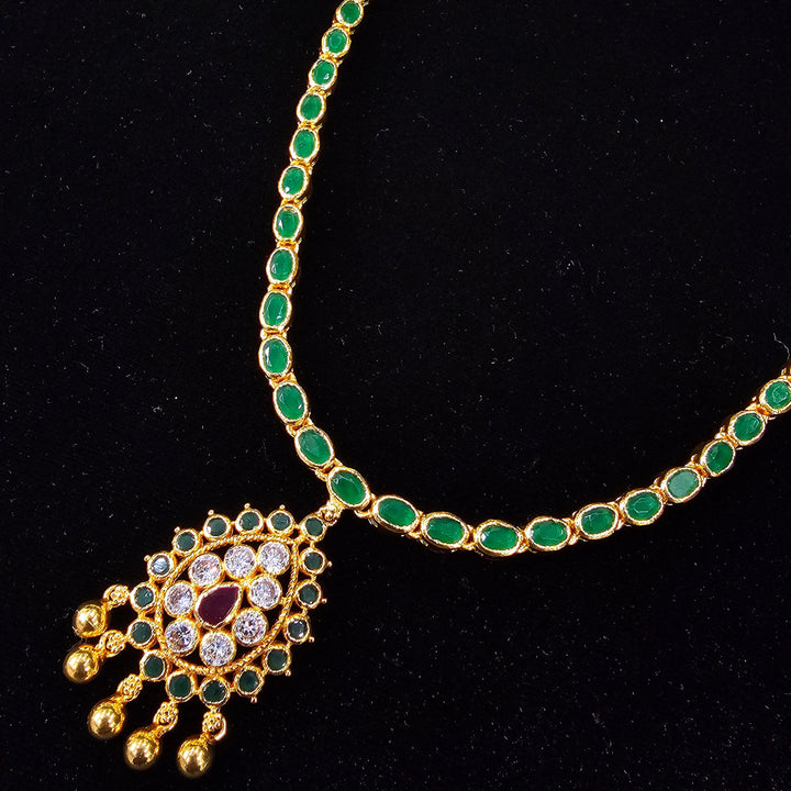 925 Silver green necklace