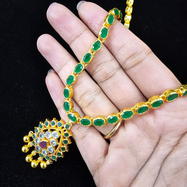 925 Silver green necklace