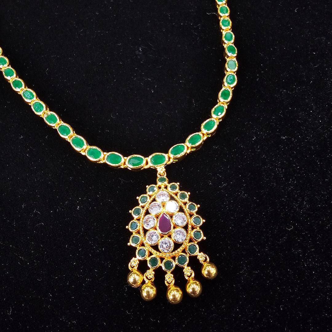 925 Silver green necklace