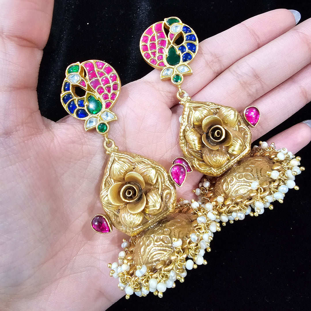 Kundan Fusion jhumka