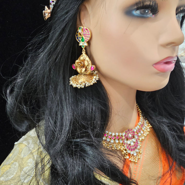 Kundan Fusion jhumka