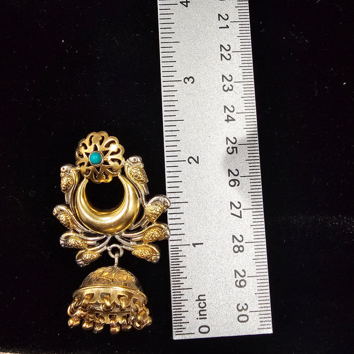 Silver Fusion Kundan Studs