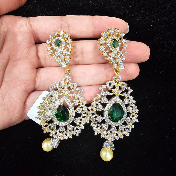 Diamond rep Silver earrings