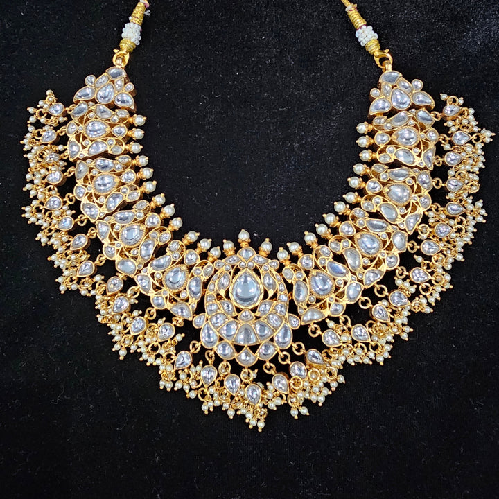Full white kundan set
