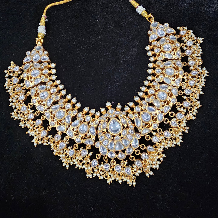 Full white kundan set