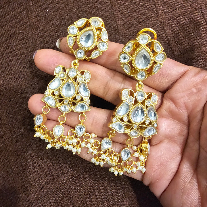 Full white kundan set