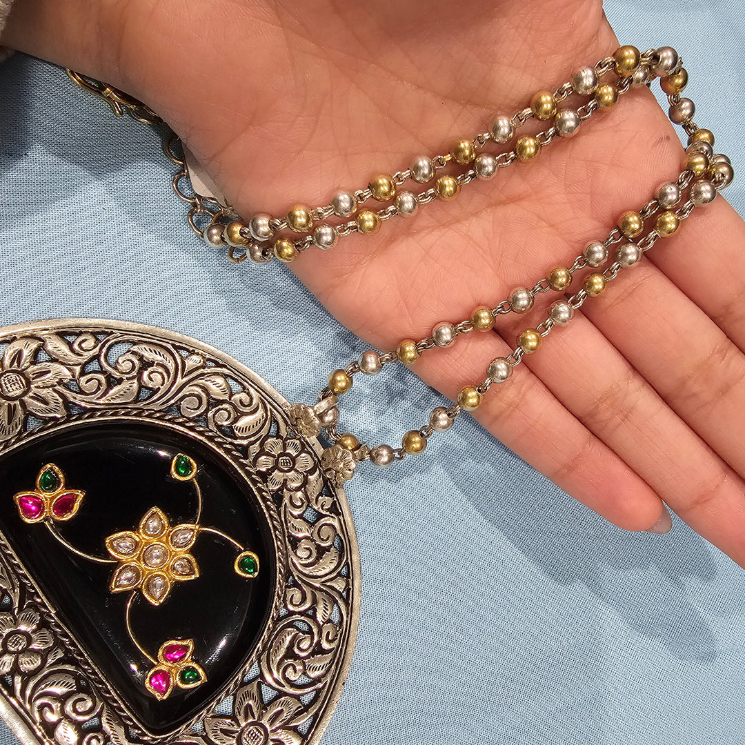Fusion chitai inlay necklace