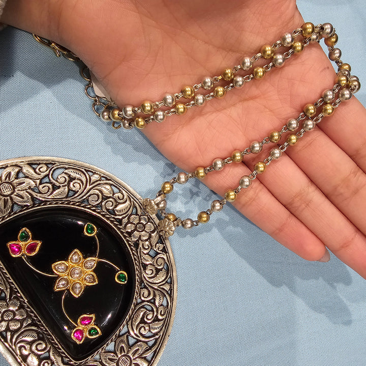 Fusion chitai inlay necklace