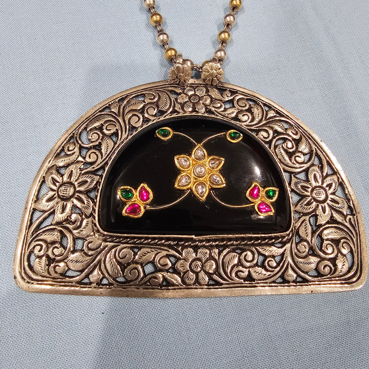 Fusion chitai inlay necklace