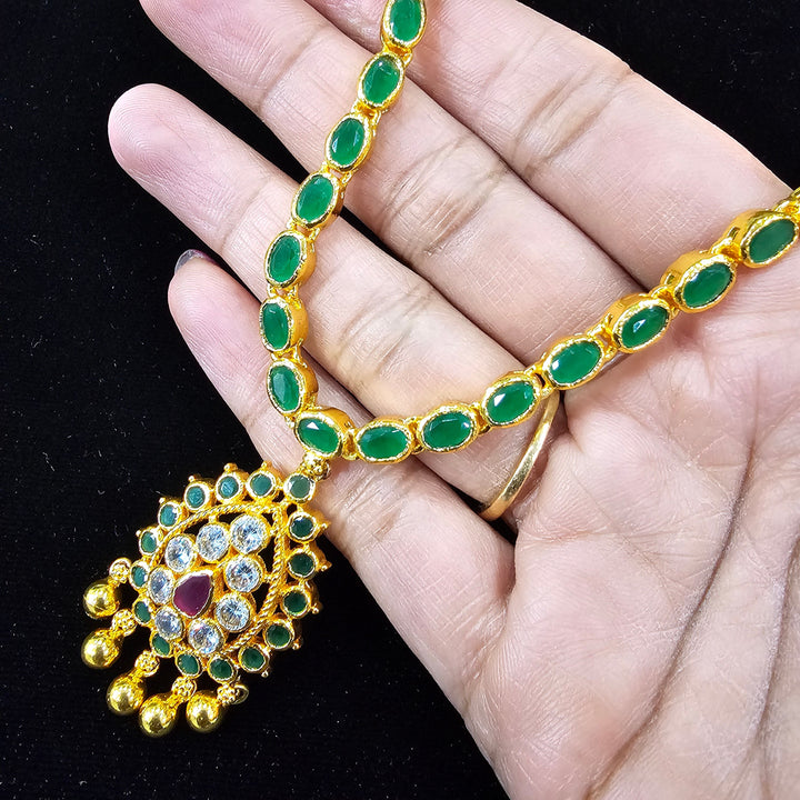 925 Silver green necklace