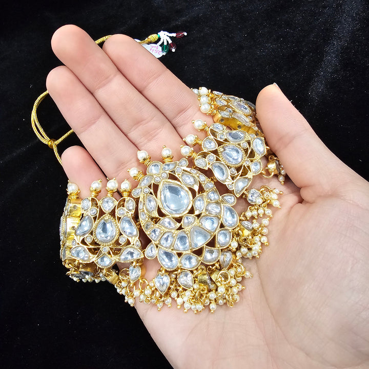 Full white kundan set