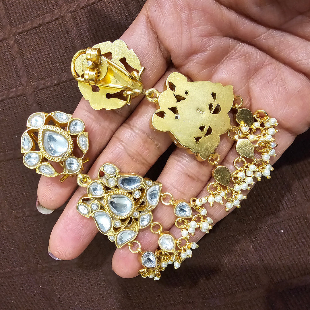 Full white kundan set