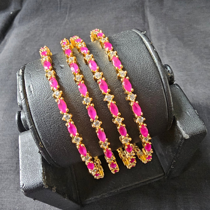 pink stones Bangles