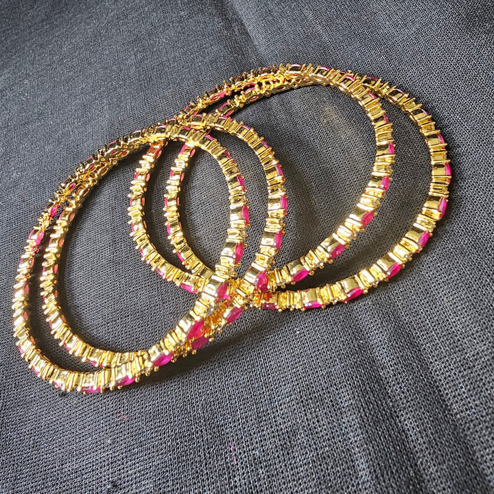 pink stones Bangles