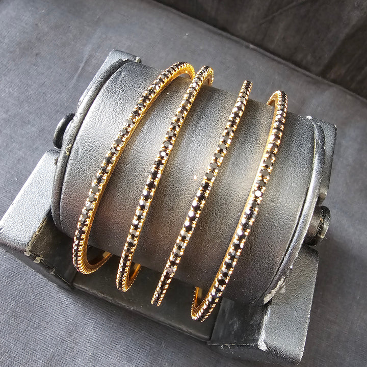 Black stone bangles