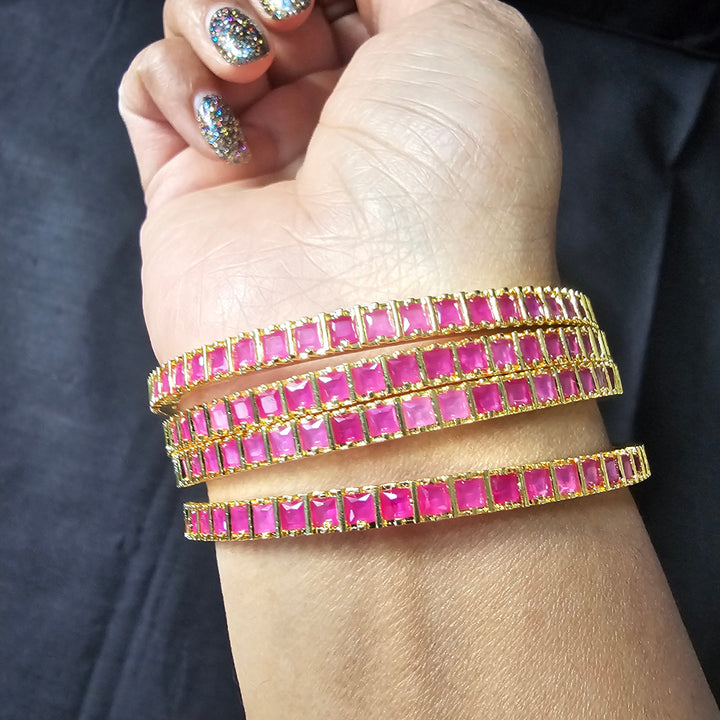 Ruby Indian Bangles Set