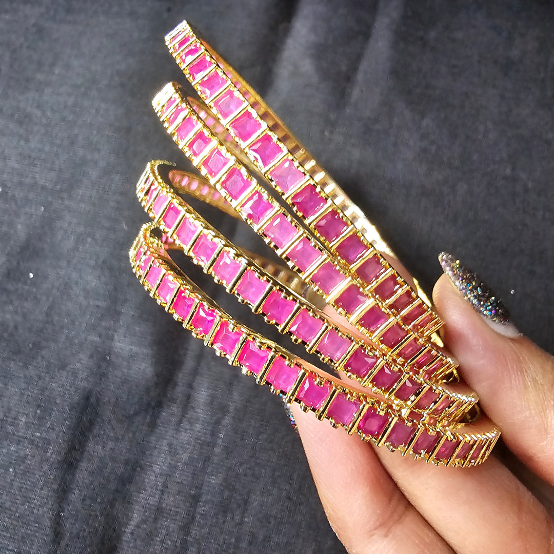 Ruby Indian Bangles Set